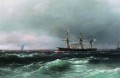 navire en mer 1870 Romantique Ivan Aivazovsky russe